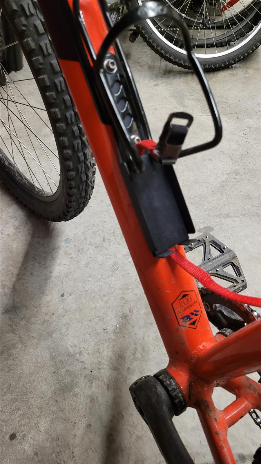 Holder mounted on the bike frame